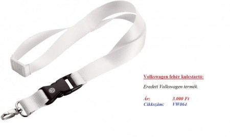 Volkswagen fehér kulcstartó